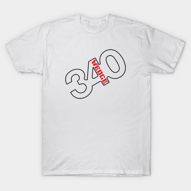 340 Wedge - Badge Design T-Shirt by jepegdesign